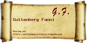 Guttenberg Fanni névjegykártya