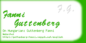fanni guttenberg business card